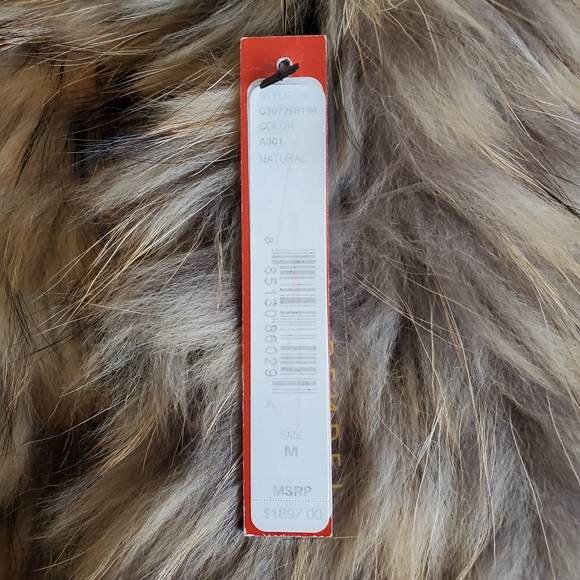 NWT Alice + Olivia 100% Asiatic Raccon Fur Coat - Picture 11 of 16